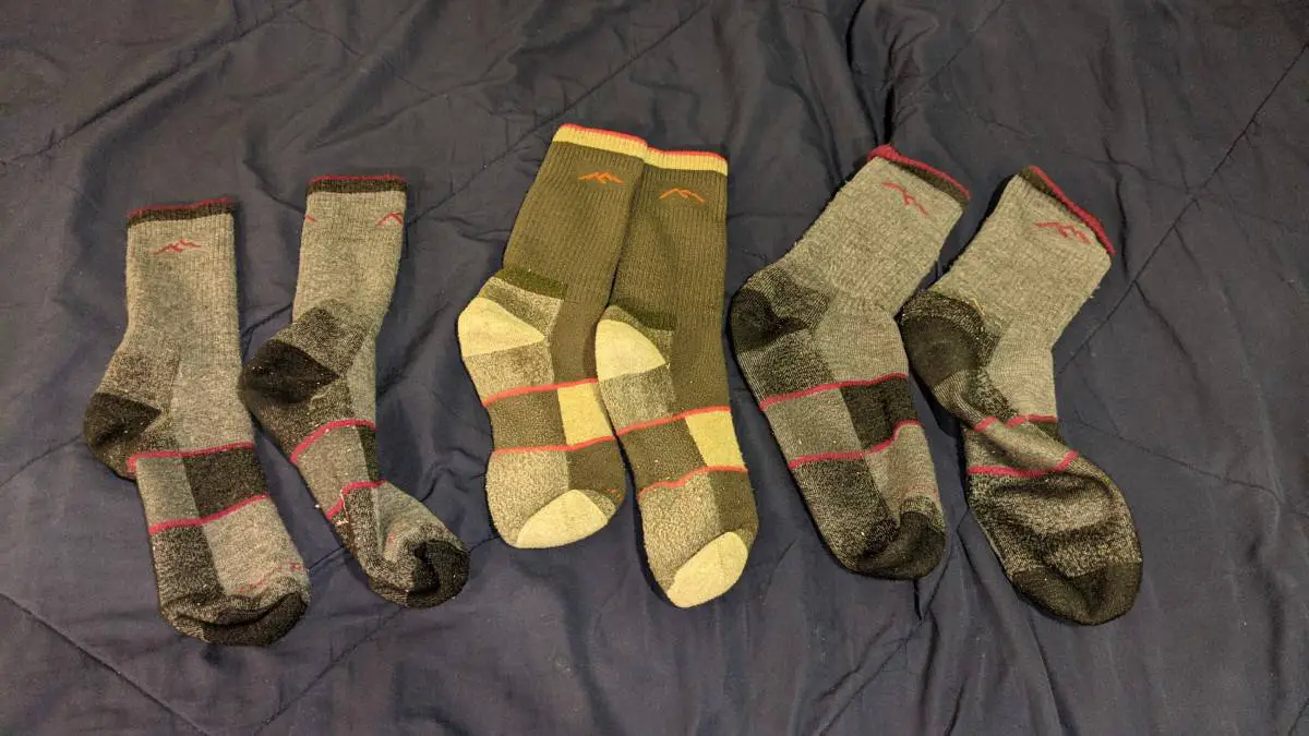 three pairs darn tough socks